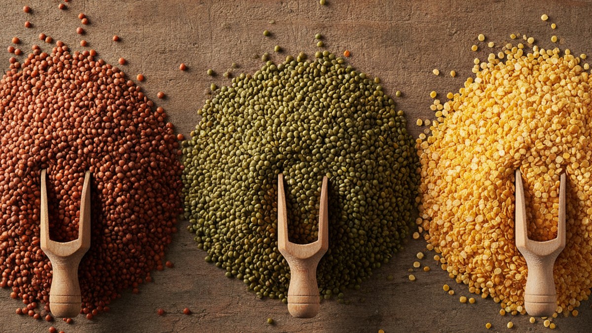 Чечевица красная, зелёная и жёлтая — контроль качества